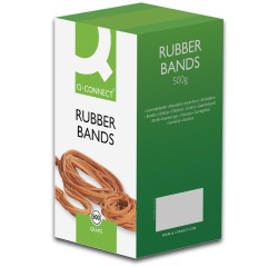 Q-CONNECT élastiques, largeur 3 mm, longueur 100 mm, no 34, boîte de 500 g