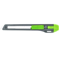 En_cuter q-connect plastico estrecho con asa para colgar cuchilla 9 mm xd-07 blister 1 unidad