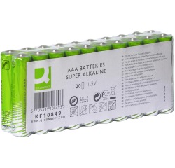 Q-CONNECT batterij,alkaline, AAA, pak van 20 stuks