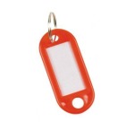Q-CONNECT sleutelhanger, pak van 10 stuks, rood