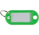 Q-CONNECT keychains, pack of 10 pieces, green