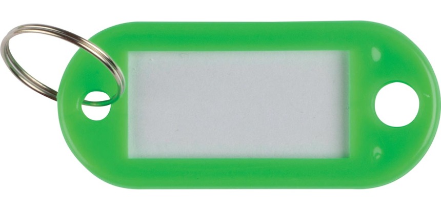 Q-CONNECT keychains, pack of 10 pieces, green