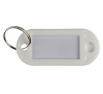 Q-CONNECT porte-clés, paquet de 10 pièces, blanc