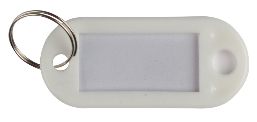 Q-CONNECT porte-clés, paquet de 10 pièces, blanc