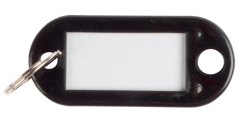 Q-CONNECT keychains, pack of 10 pieces, black