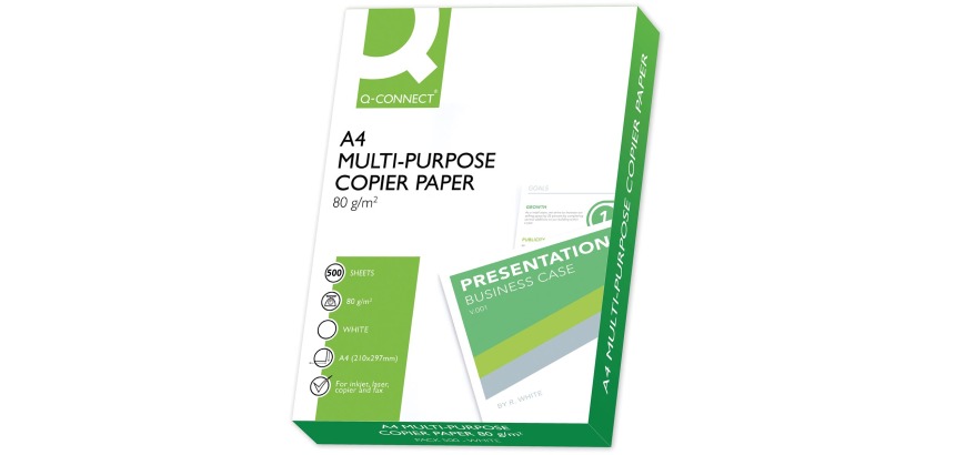 Q-CONNECT reprographic paper, A4 size, 80 gsm, Pallet (200 reams/pallet)