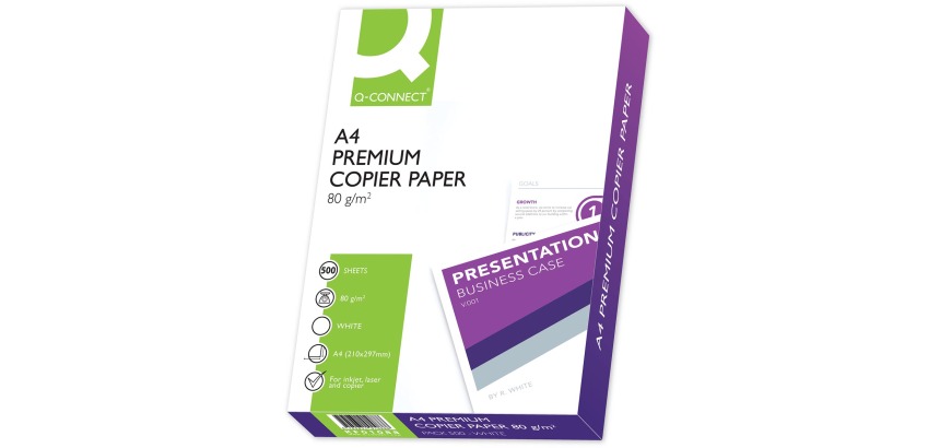 Q-CONNECT Premium kopieerpapier A4 80 g - wegwerppallet van 200 pakken met 500 vellen