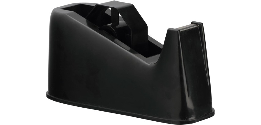 Q-CONNECT Tischabroller für Klebeband, für Rollen von 25 x 33 m oder 25 x 66 m, schwarz
