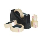 Q-CONNECT dérouleur de ruban adhésif, pour de rouleaux de 25 x 33 m ou 25 x 66 m, noir