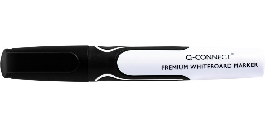 Q-CONNECT Permium marqueur tableau blanc, 3 mm, pointe ronde, noir