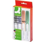Q-CONNECT Premium marqueur tableau blanc, pointe ronde, couleurs assorties, paquet de 4 pièces