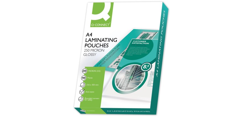 Q-CONNECT Laminierfolien A4 2x 250 Mikron 100 Stück