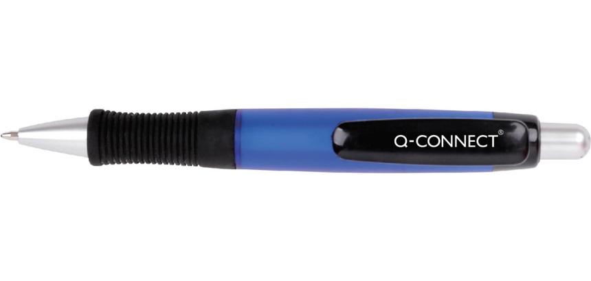 Q-CONNECT pen, with grip, 0.7 mm, medium point, blue