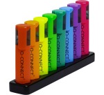 Q-CONNECT Neon-Textmarker, Schreibtischset, 8 verschiedene Farben