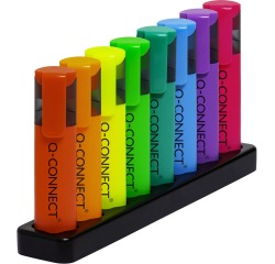 Q-CONNECT surligneur neon, deskset, 8 couleurs assorties