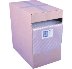 Q-CONNECT luchtkussenfolie, in dispenserdoos, 28,5 cm x 50 meter, transparant