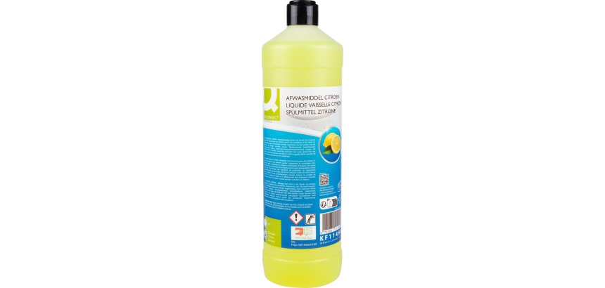 Q-CONNECT liquide vaisselle, 1 litre, citron
