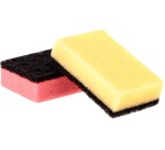 Q-CONNECT Scheuerschwamm, 8,5 x 5,5 x 2,5 cm, Pack mit 10 Stück, sortierte Farben