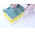 Q-CONNECT scouring sponge, 8 x 5.7 x 4.3 cm, yellow-green, pack of 3 pieces