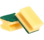 Q-CONNECT scouring sponge, 8 x 5.7 x 4.3 cm, yellow-green, pack of 3 pieces