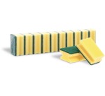 Q-CONNECT scouring sponge, 9.5 x 6.5 x 4.3 cm, yellow-green, pack of 10 pieces