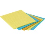 Q-CONNECT chiffon éponge, 15,5 x 17,5 cm, paquet de 5 pièces, couleurs assorties