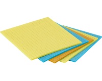 Q-CONNECT chiffon éponge, 15,5 x 17,5 cm, paquet de 5 pièces, couleurs assorties