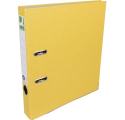 Q-CONNECT classeur, pour ft A4, en carton recouvert de Plastique Recycolor, dos de 5 cm, jaune