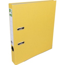 Q-CONNECT classeur, pour ft A4, en carton recouvert de Plastique Recycolor, dos de 5 cm, jaune