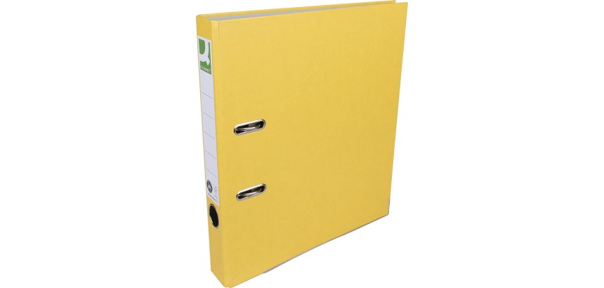 Q-CONNECT binder, for A4 size, covered with Recycolor Plastic, 5 cm spine, yellow