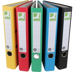 Q-CONNECT classeur, pour ft A4,en Recycolor papier, dos de 5 cm, couleurs assorties