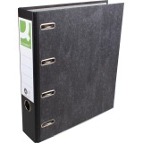 Q-CONNECT classeur, pour ft A4, double, marbré, dos de 8 cm, noir