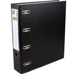 Q-CONNECT classeur, pour ft A4, double, en PP et papier, dos de 8 cm, noir