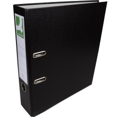 Q-CONNECT classeur, pour ft A4, en carton recouvert de PP, avec bord de protection, dos de 8 cm, noir