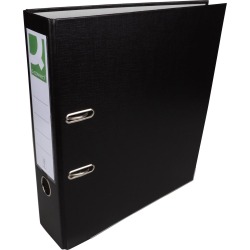 Q-CONNECT ordner, voor ft A4, uit PP en papier, met beschermrand, rug van 8 cm, zwart