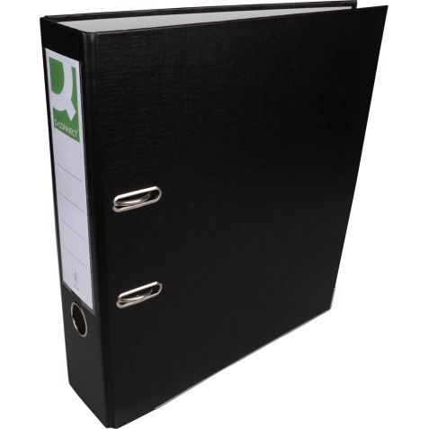 Q-CONNECT ordner, voor ft A4, uit PP en papier, met beschermrand, rug van 8 cm, zwart