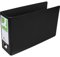 Q-CONNECT classeur, pour ft A5, en carton, paysage, dos de 8 cm, noir