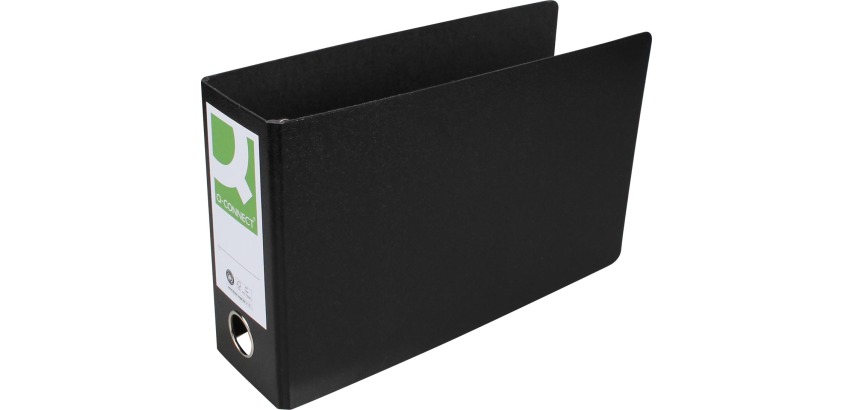 Q-CONNECT Ordner, für ft A5, aus Karton, quer, 8 cm Rücken, schwarz