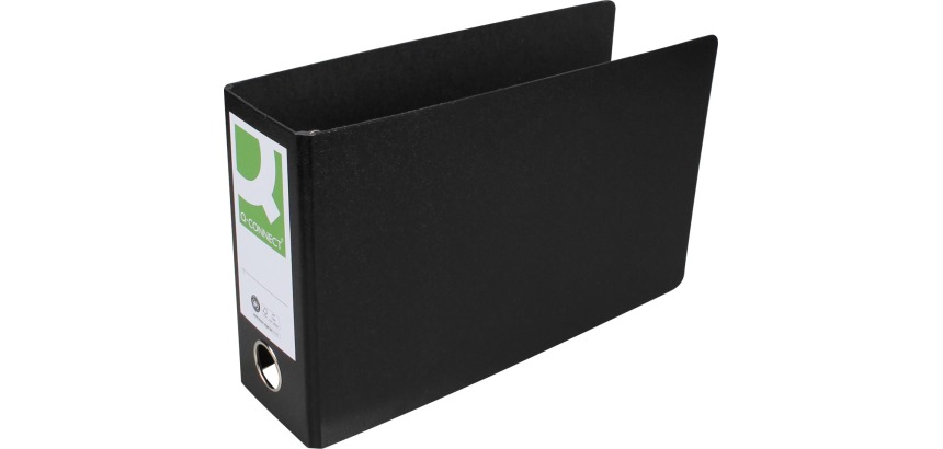 Q-CONNECT binder, for A5, cardboard, landscape, spine 8 cm, black