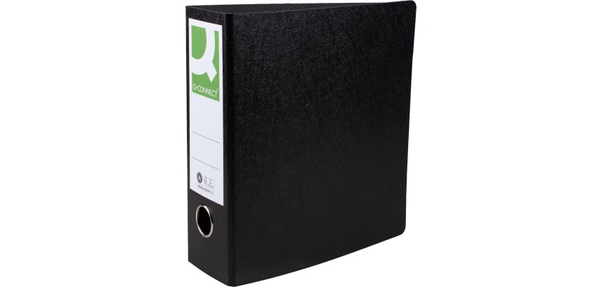 Q-CONNECT ordner, voor ft A5, uit karton, staand, rug van 8 cm, zwart