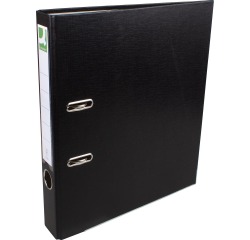 Q-CONNECT classeur, pour ft A4, en carton recouvert de PP, avec bord de protection, dos de 5 cm, noir