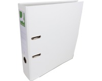 Q-CONNECT classeur, pour ft A4, en carton recouvert de PP, avec bord de protection, dos de 8 cm, blanc