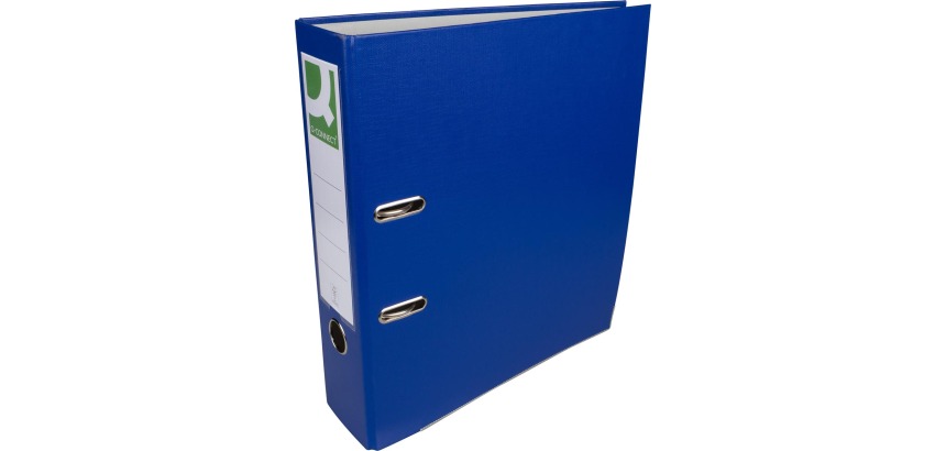 Q-CONNECT ordner, voor ft A4, uit PP en papier, met beschermrand, rug van 8 cm, blauw