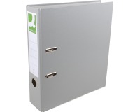 Q-CONNECT ordner, voor ft A4, uit PP en papier, met beschermrand, rug van 8 cm, grijs