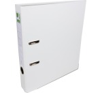 Q-CONNECT classeur, pour ft A4, en carton recouvert de PP, avec bord de protection, dos de 5 cm, blanc