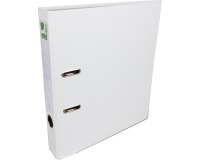 Q-CONNECT classeur, pour ft A4, en carton recouvert de PP, avec bord de protection, dos de 5 cm, blanc