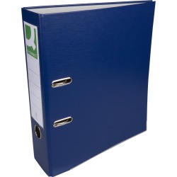 Q-CONNECT ordner, voor ft A4, uit PP en papier, met beschermrand, rug van 8 cm, donkerblauw