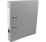 Q-CONNECT classeur, pour ft A4, en carton recouvert de PP, avec bord de protection, dos de 5 cm, gris