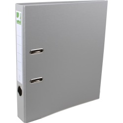 Q-CONNECT classeur, pour ft A4, en carton recouvert de PP, avec bord de protection, dos de 5 cm, gris