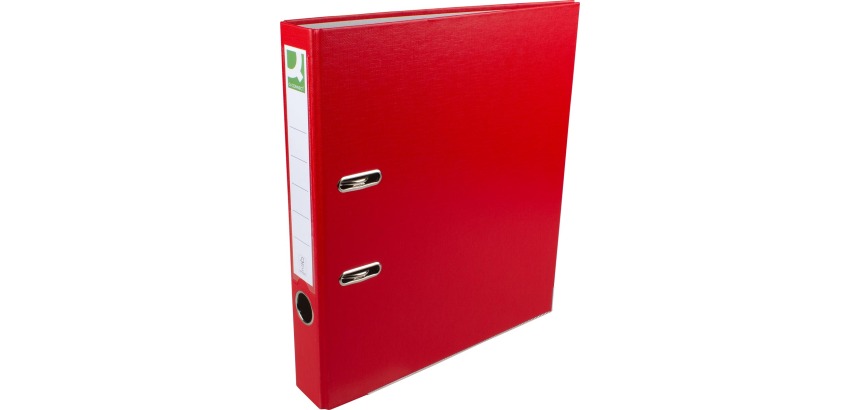 Q-CONNECT classeur, pour ft A4, en carton recouvert de PP, avec bord de protection, dos de 5 cm, rouge